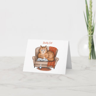 Daddy Cat Funny Fathers Day Personalized Card