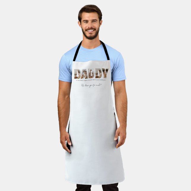 Daddy Chef Photo Collage Father's Day Apron (Worn)