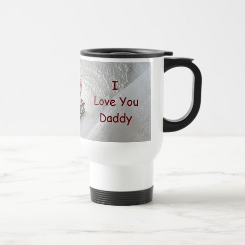 Daddy Christmas _ I Love You Penguin Travel Mug