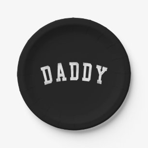 Daddy - Classic Bold Font Father's Day Daddy Paper Plates