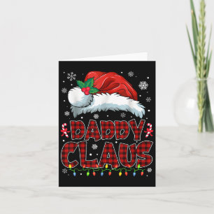 Daddy Claus Christmas Lights Pajama Family Group M Card