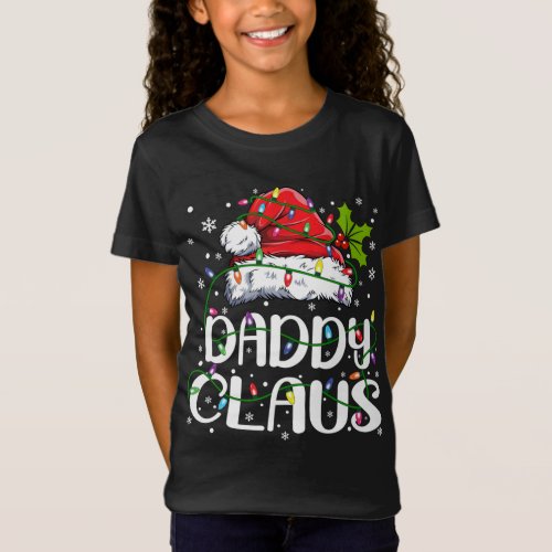 Daddy Claus Christmas Lights Pajama Family Matchin T_Shirt