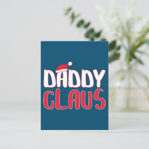 Daddy Claus Matching Santa Christmas Costume Postcard