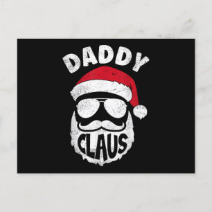 Daddy Claus Santa Claus Funny Christmas Matching P Postcard