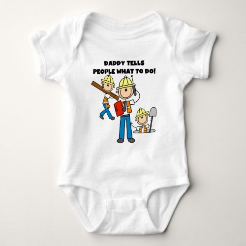 Daddy Construction Foreman Baby Bodysuit