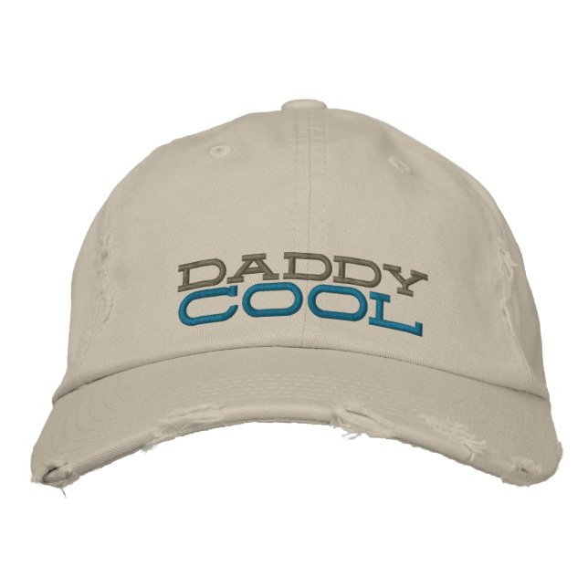 daddy cool embroidered chino distressed cap (Front)