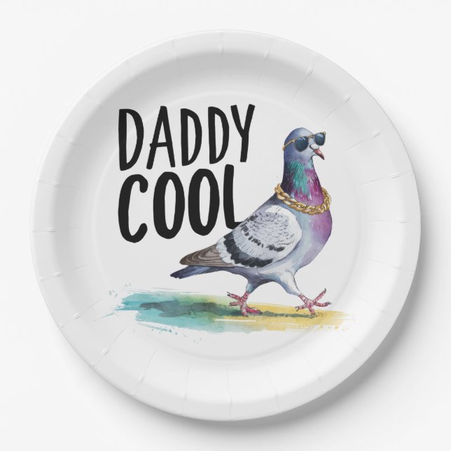 Daddy Cool Paper Plates (Front)