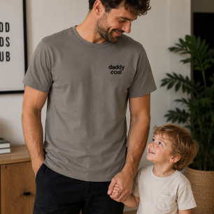 Daddy Cool T-Shirt Embroidered Father Gift Shirt