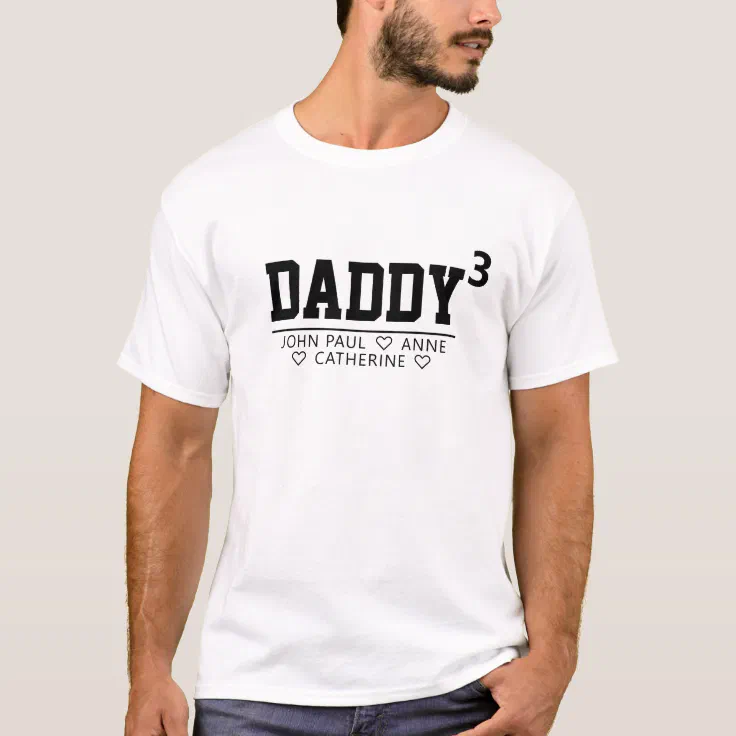 Daddy Cubed or Greater Kid's Names Father's Day T-Shirt | Zazzle 新作が登場 D.A.D★Tシャツ(LL) Tシャツ/カットソー(半袖/袖なし)