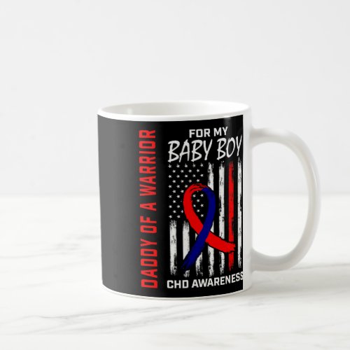 Daddy Dad Of A Warrior Baby Boy Warrior Heart Dise Coffee Mug