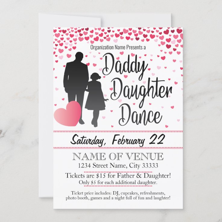 Daddy Daughter Dance Invitation | Zazzle