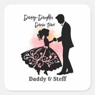 Daddy-Daughter Dance Team Square Sticker