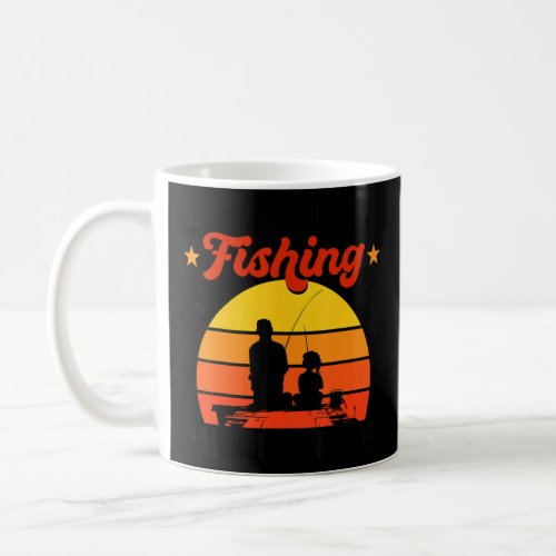 Daddy Daughter Fishing Partner For Life Retro Vint Coffee Mug