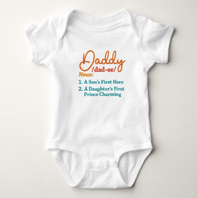 Daddy Definition Baby Bodysuit (Front)