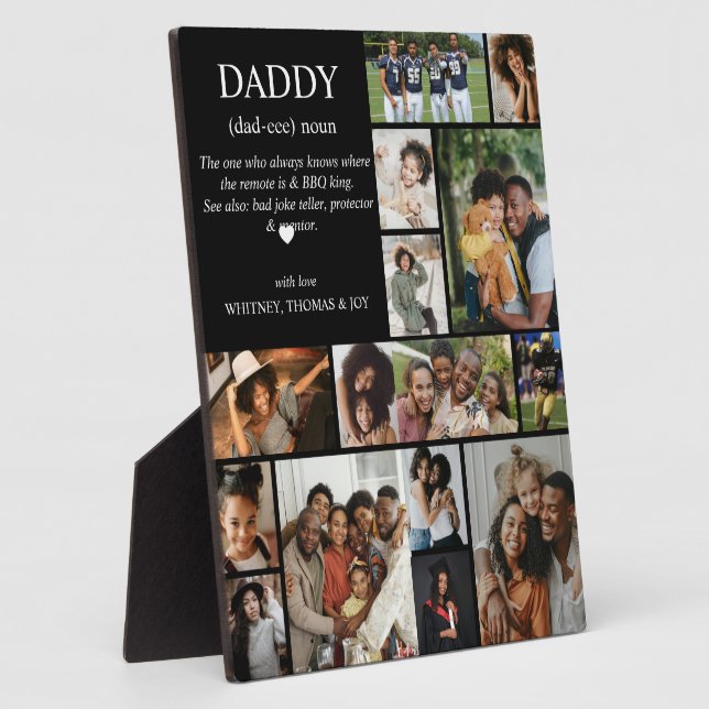 Daddy Definition Photo Collage Plaque (Side)