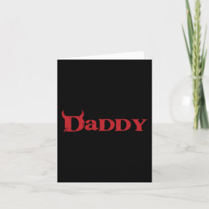 Daddy Devil Horn Lazy Halloween Costume Gothic Pap Card