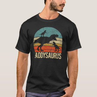 Daddy Dinosaur Daddysaurus 2 Kids Father's Day Fo T-Shirt