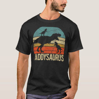 Daddy Dinosaur Daddysaurus 2 Kids Father's Day Fo T-Shirt