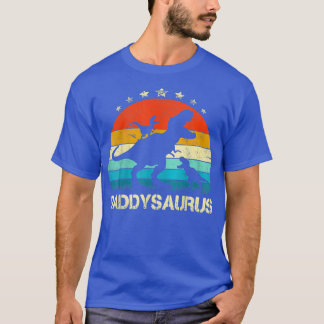 Daddy Dinosaur Daddysaurus 2 Two kids christmas Fo T-Shirt