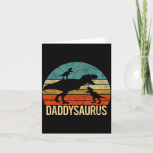 Daddy Dinosaur Daddysaurus 2 Two Kids Christmas Gi Card