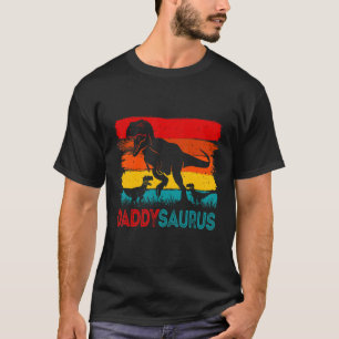 Daddy Dinosaur Daddysaurus 2 Two kids Xmas Men Fat T-Shirt
