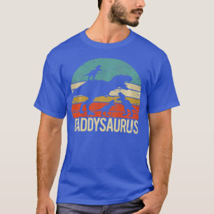 Daddy Dinosaur Daddysaurus 3 three Kids xmas chris T-Shirt