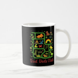 Daddy Dinosaur Dino Land Map Tired Dads Club Coffee Mug