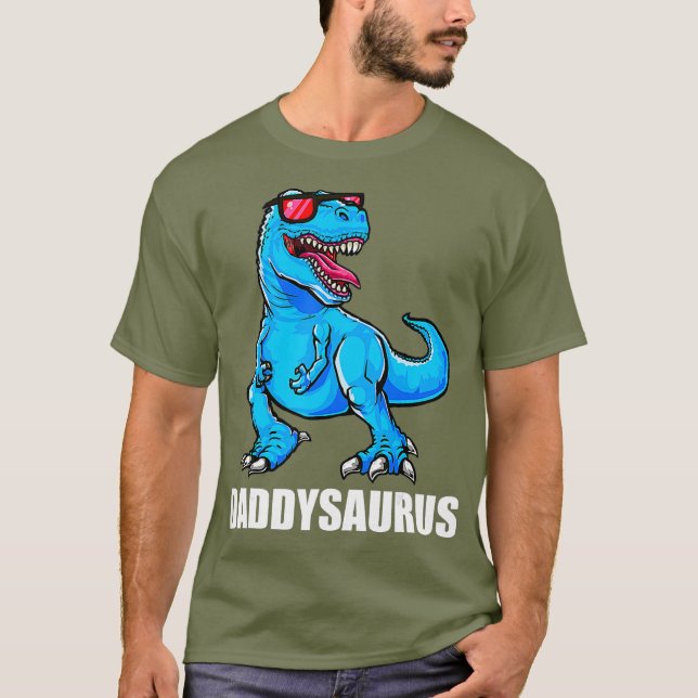Daddy Dinosaur Shirt Daddysaurus Rex Shirt Dad (Front)