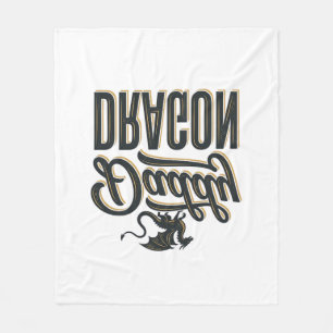 Daddy Dragon Vintage Engraving Shirt Design_1 Fleece Blanket