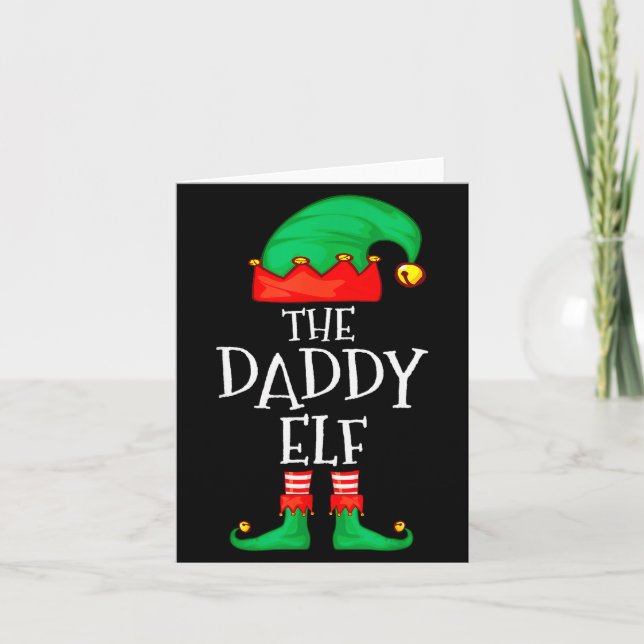 Daddy Elf Family Christmas Daddy Dad Father Elf Sw Card (Front)