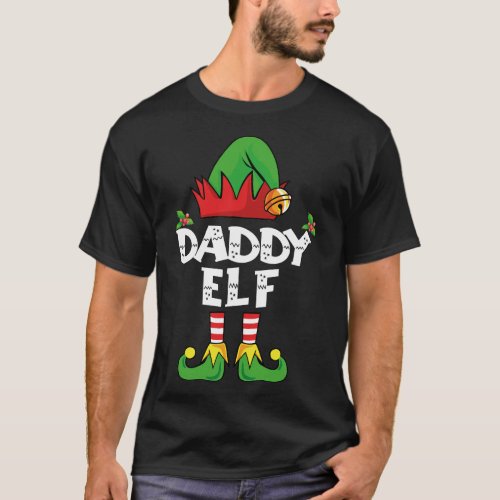 Daddy Elf Matching Family Christmas Party Pajama  T_Shirt