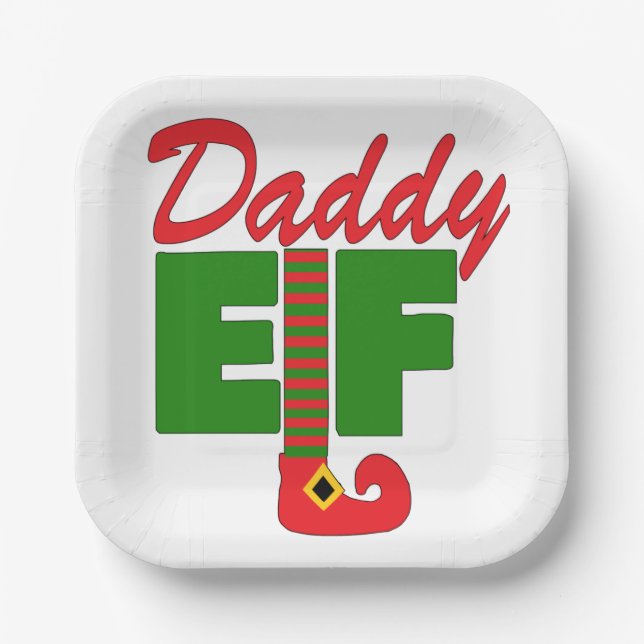 Daddy Elf  Paper Plates (Front)