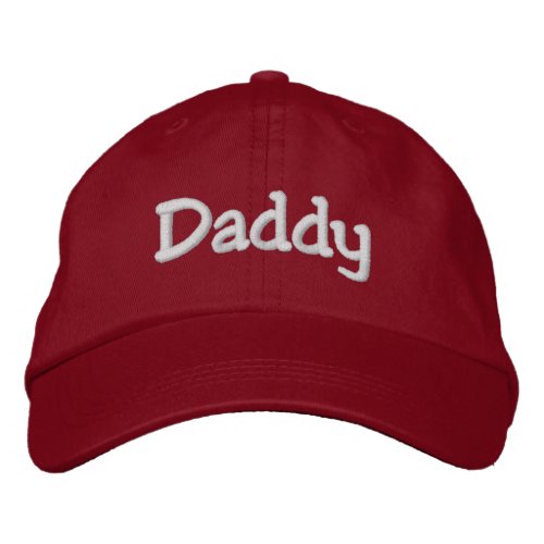 Daddy Embroidered Baseball Hat Cap  Red
