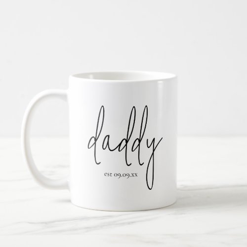 Daddy Established date Baby Name New Dad Coffee Mug