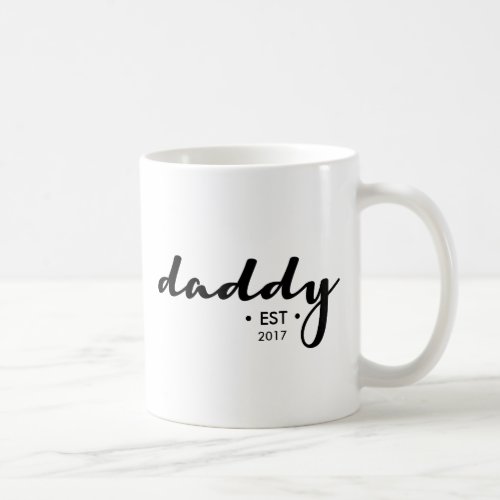 Daddy Established Year Personalized Coffee Mug