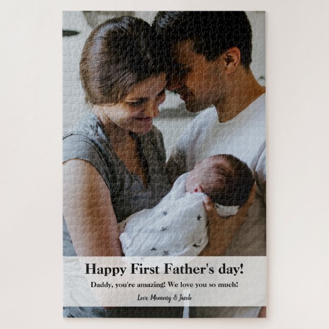 Daddy Family Photo First Father's day Jigsaw Puzzle (Vertical)