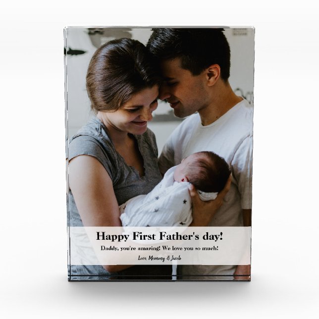 Daddy Family Photo Personalized First Father's day (Front)