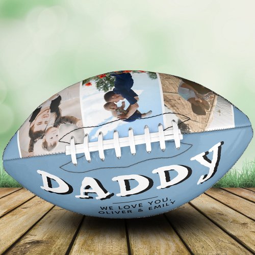 Daddy Father Family 3 Photo Collage Keepsake  Football