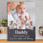 DADDY Father's Day 4 Photo Collage Chalkboard Plaq Plaque<br><div class="desc">Surprise dad this fathers day with a personalized 4 photo plaque. "DADDY ... Happy Father's DAY" Personalize this dad plaque with favorite photos, message and name.. Visit our collection for the best dad father's day gifts and personalized dad gifts. COPYRIGHT © 2020 Judy Burrows, Black Dog Art - All Rights...</div>