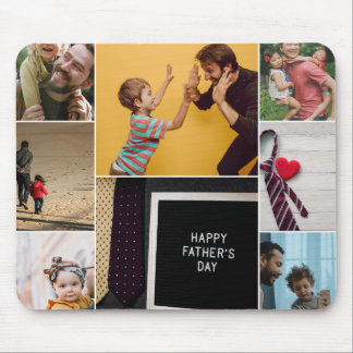 Daddy Father's Day Photo Collage Mouse Pad