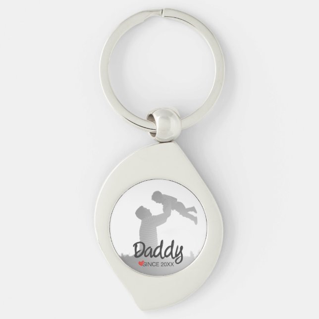 Daddy, first fathers day, first happy father keychain (Front)