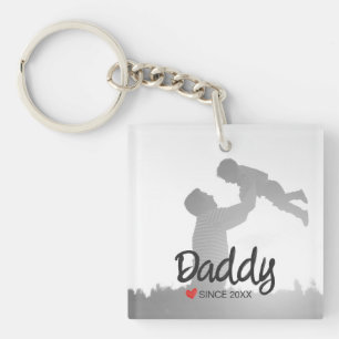 Daddy, first fathers day, first happy father keychain