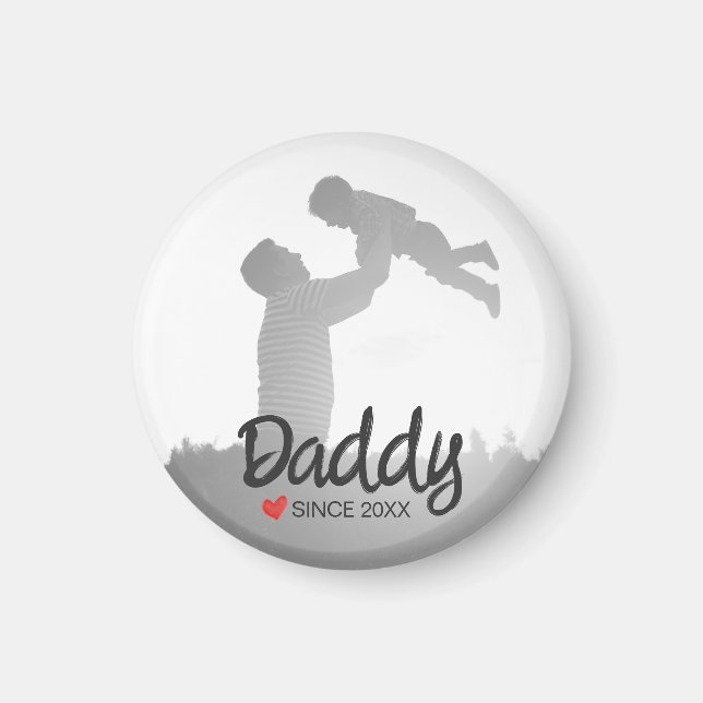 Daddy, first fathers day, first happy father magnet (Front)