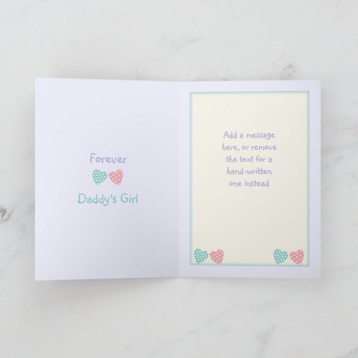 Daddy from little girl birthday greeting card | Zazzle