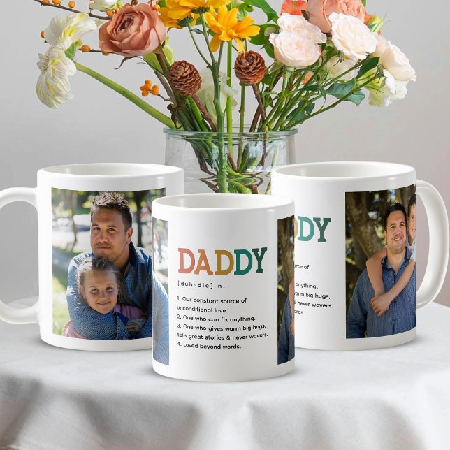 Daddy Funny Custom Noun Quote Photo Personalized Coffee Mug (Creator Uploaded)