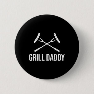 Daddy Funny Fathers Day Gift-grillfather-grill Dad Button