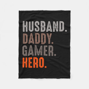 Daddy Gamer Hero - Esport Lover - Video Game  Fleece Blanket