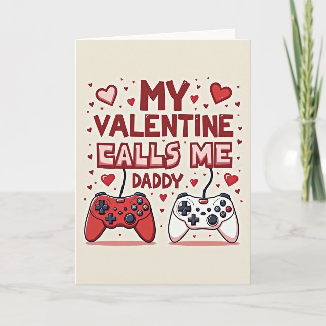Daddy Gamer Valentine Card (Front)