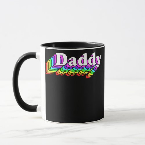 Daddy Gay Daddy Bear Retro LGBT Rainbow LGBTQ Mug
