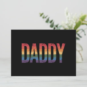 Daddy Gay Pride Month LGBTQ Father's Day Rainbow  Invitation